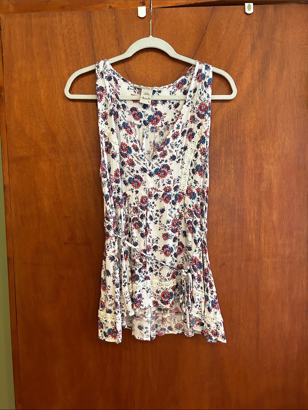American rag floral peplum top size L